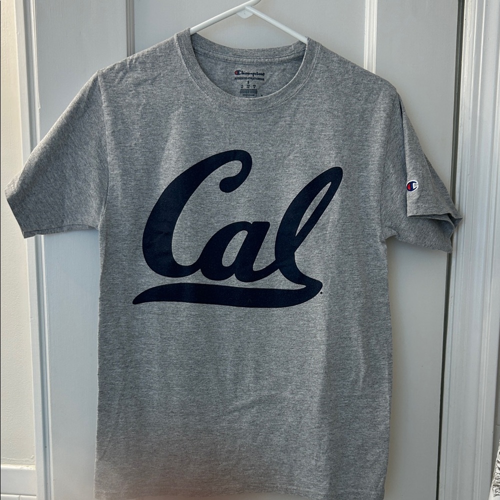 Champion Gray Cal Script Women's V neck  Tee